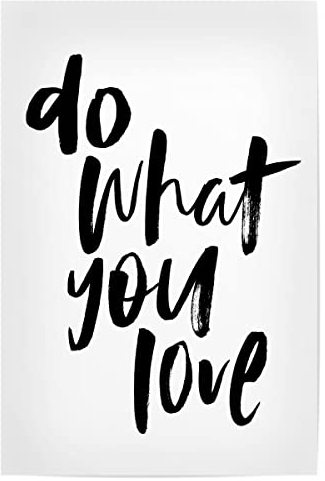 artboxONE Poster 150x100 cm Motivation & Sprüche Typografie Do What You Love 5 - Bild Typography Happy Life