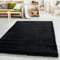 HomebyHome Shaggy Teppich 300x400 Wohnzimmer (280x370 cm) - 50 mm Florhöhe Hochflor Wohnzimmerteppich Schwarz Extra Weich und Flauschig - Langflor Teppiche für Schlafzimmer, Küche, Flur - Carpet