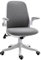Vinsetto Chaise de Bureau Fauteuil de Bureau Tissu Lin Hauteur réglable pivotante 360° accoudoirs relevables Support lombaires réglable Gris