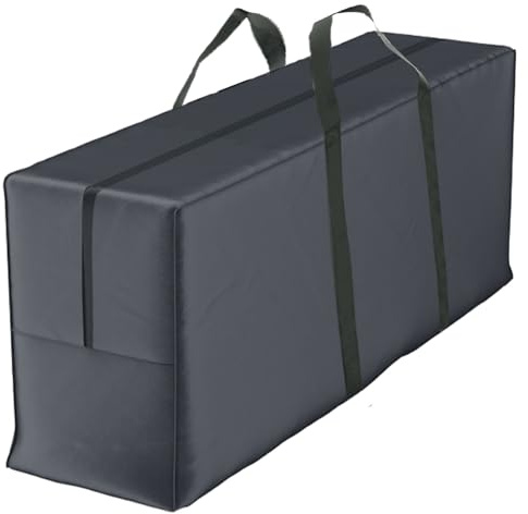 Climecare Aufbewahrungstasche, Schutzhülle für Auflagen, Gartenauflagen Aufbewahrungstasche aus 600D Polyester, 125x60x40cm, UV-Beständiges, Schwerlast Reißfest