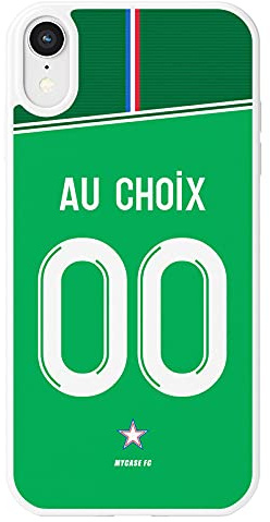 MYCASEFC Coque Football Personnalisable Saint Etienne ASUS Zenfone 4 ZE554KL en Silicone. Housse de Foot pour Smartphone personnalisée et fabriquée en France en TPU