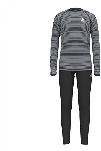 Odlo Kinder Funktionsunterwäsche Set ACTIVE WARM ECO SET, black - grey melange, 116