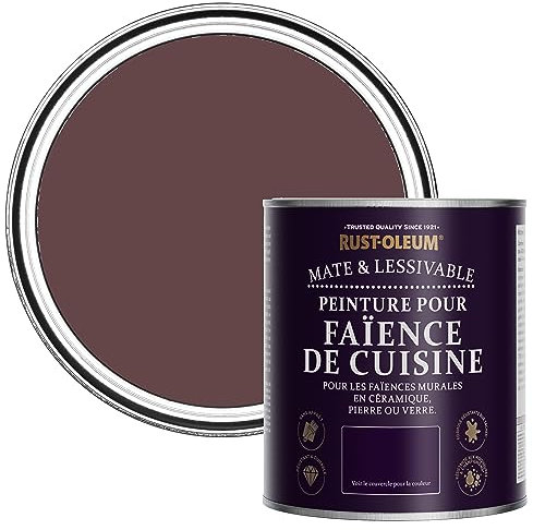 Rust-Oleum Purple water resistant Kitchen Tile Paint in Matt Finish - Mulberry Street 750ml