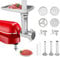 Fleischwolf Aufsatz für Kitchen-Aid Küchenmaschinen,als Kitchen-aid Standmixer Zubehör mit 4 Mahlscheibe 3 Wurstfüllhörner 2 Schleifklingen,für Aluminiumlegierung Fleischwolf-Aufsatz
