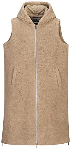 Blue Wave Damen Sherpa Fleeceweste Koco - Weste Fleece mit Kapuze