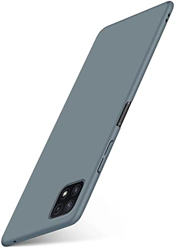 moex für Samsung Galaxy A22 5G Hülle Ultra Dünn, Schutzhülle mit erhöhtem Kameraschutz, Slim Cover Hardcase Backcover, Dünnste Handyhülle Minimalistisch Alpha Case, Matt Taupe