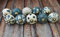 ARTISNO Grey & White Ceramic Knobs Kitchen Cabinet Drawer Knobs Hardware Handmade Knobs Cabinet Knobs Ceramic Door Knobs (10, Greenish)
