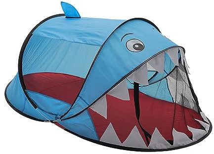 BTGGG Kids Pop Up Tent for Indoor Outdoor Children Play House for Toddlers 2 3 4 Years Old, Foldable Portable Toddler Playhouse Christmas Birthday Gift for Age 3-8 Kids 182 x 96 x 82cm, Blue Shark