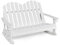 GIANTEX Adirondack Schaukelbank für 2 Kinder, Gartenbank mit Schaukelfunktion aus Tannenholz, Outdoor wetterfeste Kinderbank mit Lattensitz bis 100 kg belastbar, für Garten, Terrasse & Park (Weiß)