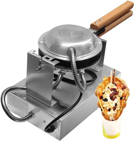 ZPRMMN Gaufrier Aux Œufs Professionnel 1400W, Gaufrier À Bulles, Antiadhésif, Cuisine De Style Hong Kong