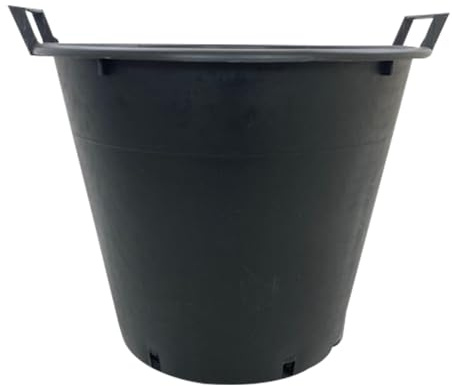 Oakland Gardens 35 Litre Plant Pot With Handles Heavy Duty 35L Tree Big Large Plastic Pots Shrub - Pack of 10