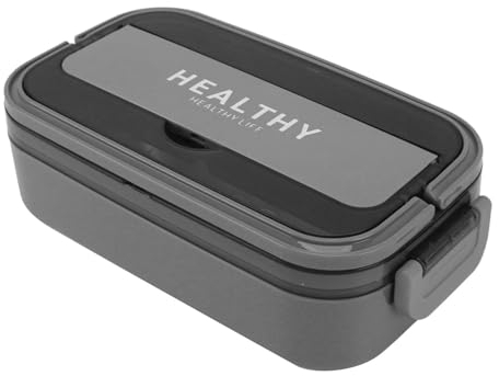 Leakproof Bento Lunch Box 316 Stainless Steel Microwave Safe Container, 700ml Capacity Adult Lunch Box for School Office (Gray)