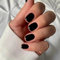 24 Stück Nägel zum Aufkleben Kurze - Glänzend Reine Farbe Press on Nails - Fingernägel zum Aufkleben Acryl Full Cover Künstliche Nägel für Frauen Mädchen Nail Art Maniküre (Schwarz)