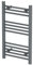 Radiant Living 750mm x 450mm Modern Bathroom Heated Towel Rail Radiator Flat Straight Anthracite