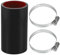 Motoforti 1 Ensemble De Tuyau En Silicone Pour Voiture Noir Rouge 48mm (1,89) Id 100mm (3,94) Longueur 0 Degré Avec Colliers De Serrage Tuyau De refroidissements Universel