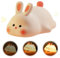 Big Face Rabbit Lamp, Hasen Lampe, 7 Lichtmodi Dimmbar Mit Timer, Touch-Steuerung Silikon Nachtlicht Baby, USB-Aufladbar Panda Lampe, Cute Nachtlicht Kinderzimmer Deko (B)