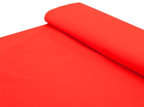 Baumwoll Stoff 100% Baumwolle uni rot - Meterware ab 25 cm x 150 cm - Stoff zum Nähen