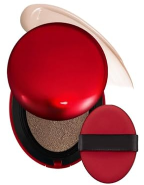 Cushion Foundation Make-up für Glashaut,Super Fit Cushion Foundation, lang anhaltende, leichte, aufbaubare Deckkraft, halbmattes, natürliches Finish (23N)