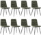 ANVOFONG Esszimmerstühle 8er Set,küchenstühle mit Metallfuß,für Stühle Esszimmer, Wohnzimmer, Küche, Schlafzimmer und Empfangsraum-Grün