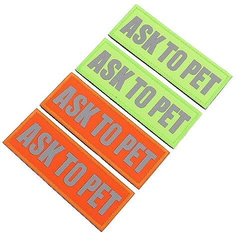 COLLBATH Assistenzhund-Patch Für Hunde 4 Stück Verschleißfeste Patches Bequem Und Atmungsaktiv