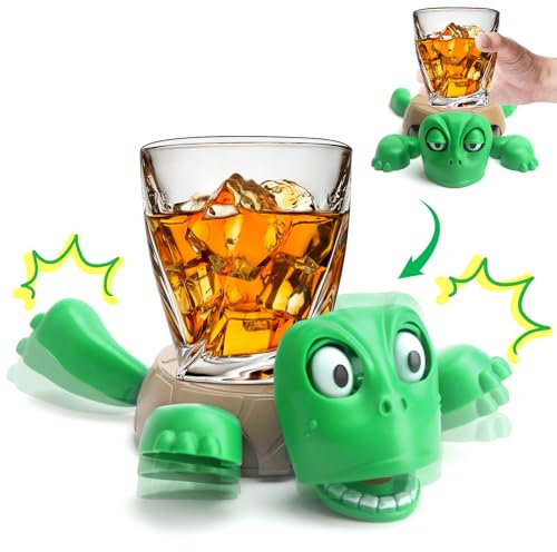 Turtle Cup Holder, Turtle Coaster Funny with Screaming Expression Designs Funny Coasters Desk Table Ornament for Office Home Bar Accessories & Unique Gift for Friends Tool