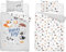 Kinderbettwäsche 100x135 cm aus 100% Baumwolle Weich und farbenfroh | Bettwäsche Kinder Perfekt für Mädchen und Jungen | Hochwertig und pflegeleicht Baby Bettwäshe mit Reißverschluss | Hunde 030