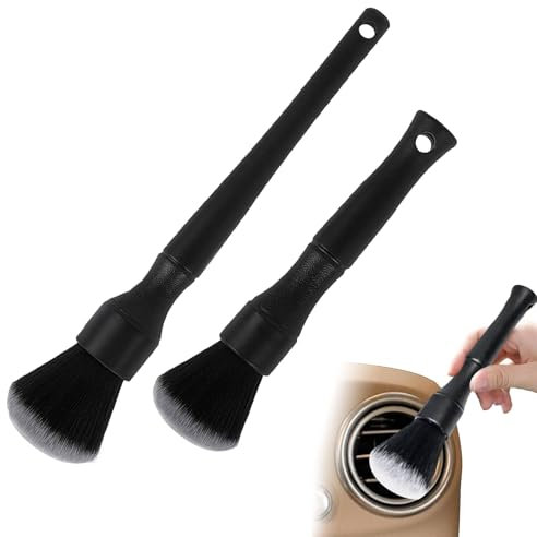 ZFRITP 2 Pièces Detailing Auto,Pinceau Nettoyage Voiture,Pinceau Detailing Auto, Nettoyage Voiture,Detailing,Pinceau Nettoyage,Pinceau Voiture Nettoyage,Brosse Detailing Auto,Pinceaux Nettoyage.