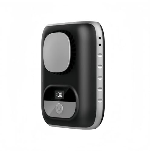 2025 Portable Personal Waist Fan& Neck Fan, 10500RPM Brushless Motor, 40H Runtime Rechargeable, 5-Speed Quiet Operation, Clip-On Personal Body Cooling for Camping/Worksites/Outdoor (Black)