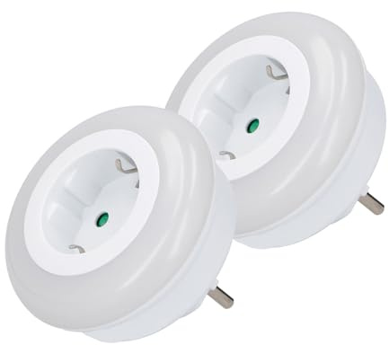 2x LED Steckdosenlampe Kaltweiß Nachtlicht Nachtlampe Steckdosenleuchte Steckdose Lampe Licht Steckdosenlicht