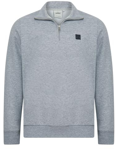 Tokyo Laundry Cotton Blend Quarter Zip Funnel Neck Brushback Fleece Pullover Sweatshirt