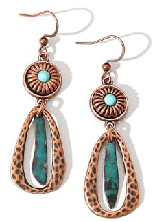 OATHCAF Zarte Böhmische Ohrringe Boho Tropfen für Frauen Antik Kupfer Accessoires Sonnenstrahl Schmuck Südweststil Auffällig Geschenke