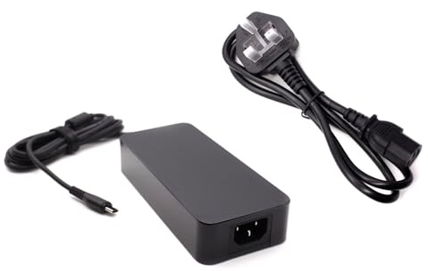 Heavy-Duty 240W USB-C PD 3.1 GaN Charger with UK Kettle Lead Cable | EPR Type-C Power Supply FOR ROG Strix, Alienware, Legion, Acer Predator, MSI Titan, MacBook Pro