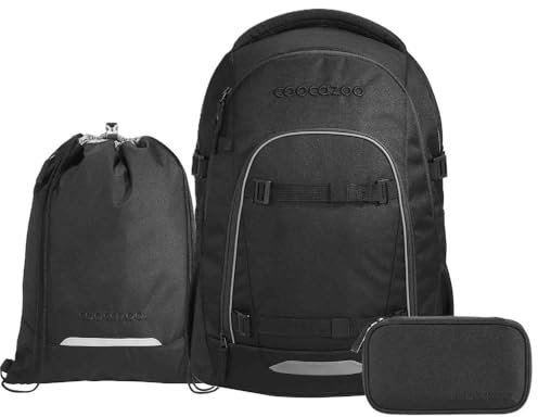 Coocazoo Mate Schulrucksack Set 3tlg. inkl Sportbeutel (Black Coal)