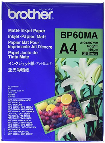 Brother Original BP60MA Inkjetpapier A4 matt Paket mit 25 Blatt 145 g/m²