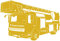 Samunshi® Wandtattoo Feuerwehr Löschzug 140 x 93cm goldmetalleffekt