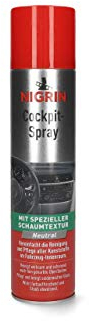 NIGRIN Cockpitspray Neutral 400ml, reinigt und pflegt Kunststoffe, ist staubabweisend, seidenmatt, antistatisch, Pflegeschaum