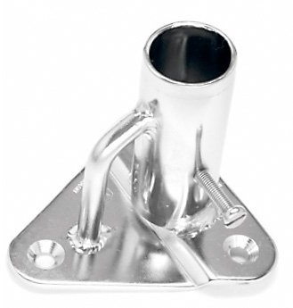 Yacht Steel Relingfuß - 5° 25mm, 86x85mm