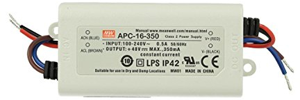 MEAN WELL APC-16-350 LED-Trafo, Konstantstrom, 16 W, max. 350 mA, 12-48 VDC, nicht dimmbar