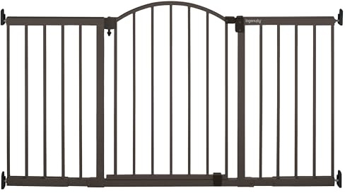 Ingenuity Decorative Extra Wide Baby Gate & Dog Gate, 44-72 Wide, 36 Tall, Hardware Mounted, Install in Hallways, Bottom of Stairs, or Large Openings - Bronze