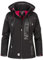 Geographical Norway Tislande Lady - Kapuzen-Softshelljacke Frau Wasserdicht Outdoor - Winddichte Jacke - Outdoor-Aktivitäten Wandern Skifahren Herbst Winter Frühling (Pink Schwarz XL-Größe 4)