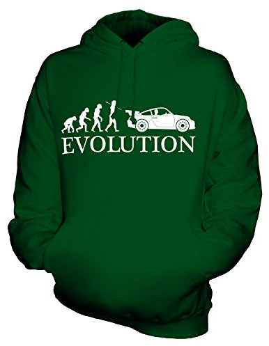 Candymix Voiture De Sport Évolution Unisexe Sweat Pull à Capuche Homme Femme, Taille Large, Couleur Vert Bouteille