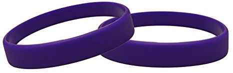 J&R Wristbands 10, Silikon Armbänder, Händen Gummi Armbänder, Partyzubehör (Purpur)