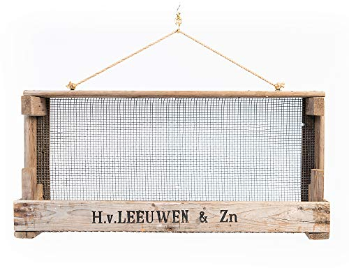 Die Stadtgärtner – Gartenregal aus rustikalem Zwiebelsieb (breite Version) I Hochwertiges Blumen- & Pflanzenregal I Gartenregal aus Holz für Außen & Innen I Maße (B x T x H): 75 x 18,5 x 35,5cm