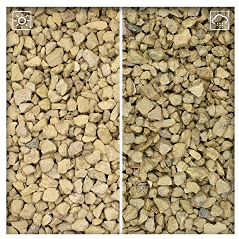 25 kg Ziersplitt 8/16 mm Gelb Splitt Dekosteine Gartenteich Gartenkies Kies