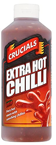Crucials Extra Hot Chilli Squeezy Sauce 500ml (Pack of 3)