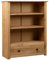 vidaXL Massivholz Panama-Kiefer Bücherregal mit 3 Stufen 1 Schublade Bücherschrank Regal Holzregal Standregal Aktenregal 80x35x110cm