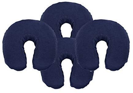 BodyPro Lot de 4 housses de protection pour table de massage 100 % coton brossé Compatible avec tous les coussins de repos standard Bleu marine