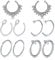 Mayhoop 10Stk Fake Piercings Fake Nasenring Septum Edelstahl Silber Fake Piercings Nase Fake Septum Piercing Face Piercing Nase Septum Lippe Ohr Ring Hoop für Männer Damen