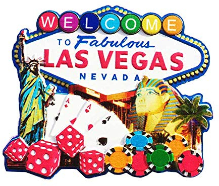 USA Las Vegas 3D-Souvenir-Kühlschrankmagnet, Geschenk, handgefertigt, Heim- und Küchendekoration, Las Vegas Kühlschrankmagnet-Kollektion