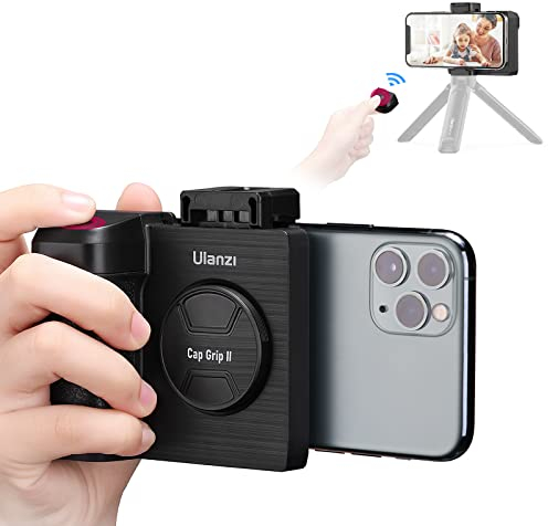 Smartphone Grip Holder, ULANZI CapGrip CG01 Smartphone, mit abnehmbaren Kamera Auslöser Fernbedienung, wiederaufladbare Wireless Remote Handy Handle für iPhone Galaxy Huawei Xiaomi